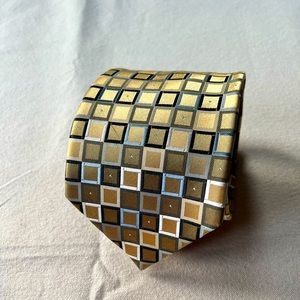 Gold multi-colored neck tie